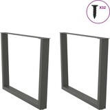thumbnail of Helloshop26 - Set aus 2 V-förmigen Esstischbeinen 100 x 72–73,3 cm verstellbare Stabilität modernes Design aus anthrazitfarbenem 02_0056944