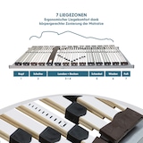 thumbnail of Lattenrost 90x200 cm fertig montiert Traglast 200 kg 40 Latten 7-Zonen Birkenschichtholz Mittelgurt Härteverstellung Made in Germany