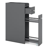 thumbnail of Helloshop26 - Armário estreito para banheiro 40 x 18 x 70 cm com gaveta deslizante sobre rodízios design moderno em MDF cinza 20_0018301