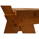thumbnail of Gartenbank | HxBxT 86x148x54cm | Sitzhöhe 45cm | Massiv-Holz 148cm | Honigfarben | Sitzbank Holzbank Parkbank