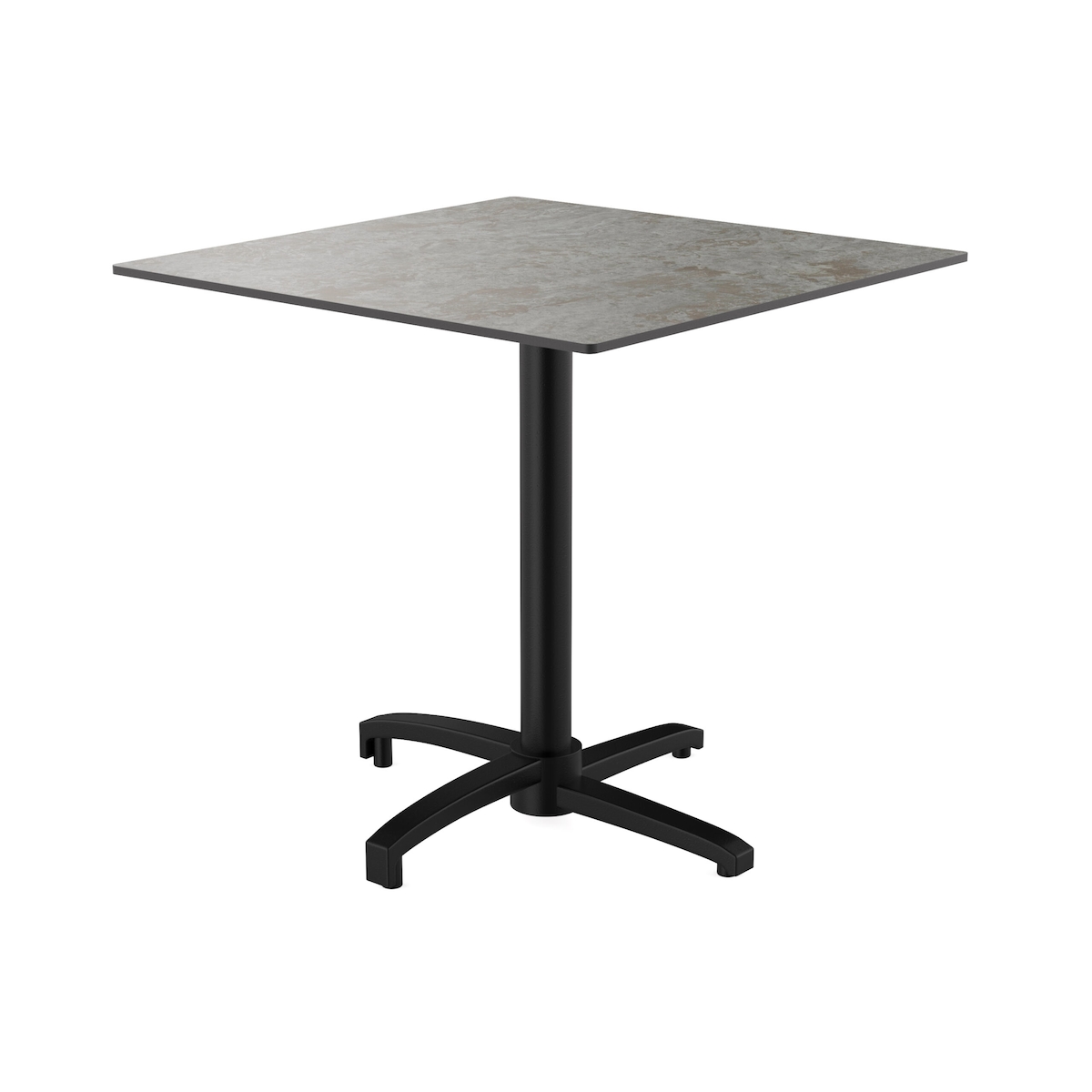 BIG Möbel GmbH Gastro Outdoor Terrassentisch "Rene" | HPL Compact 80x80 cm | Zement Grau | klappbar