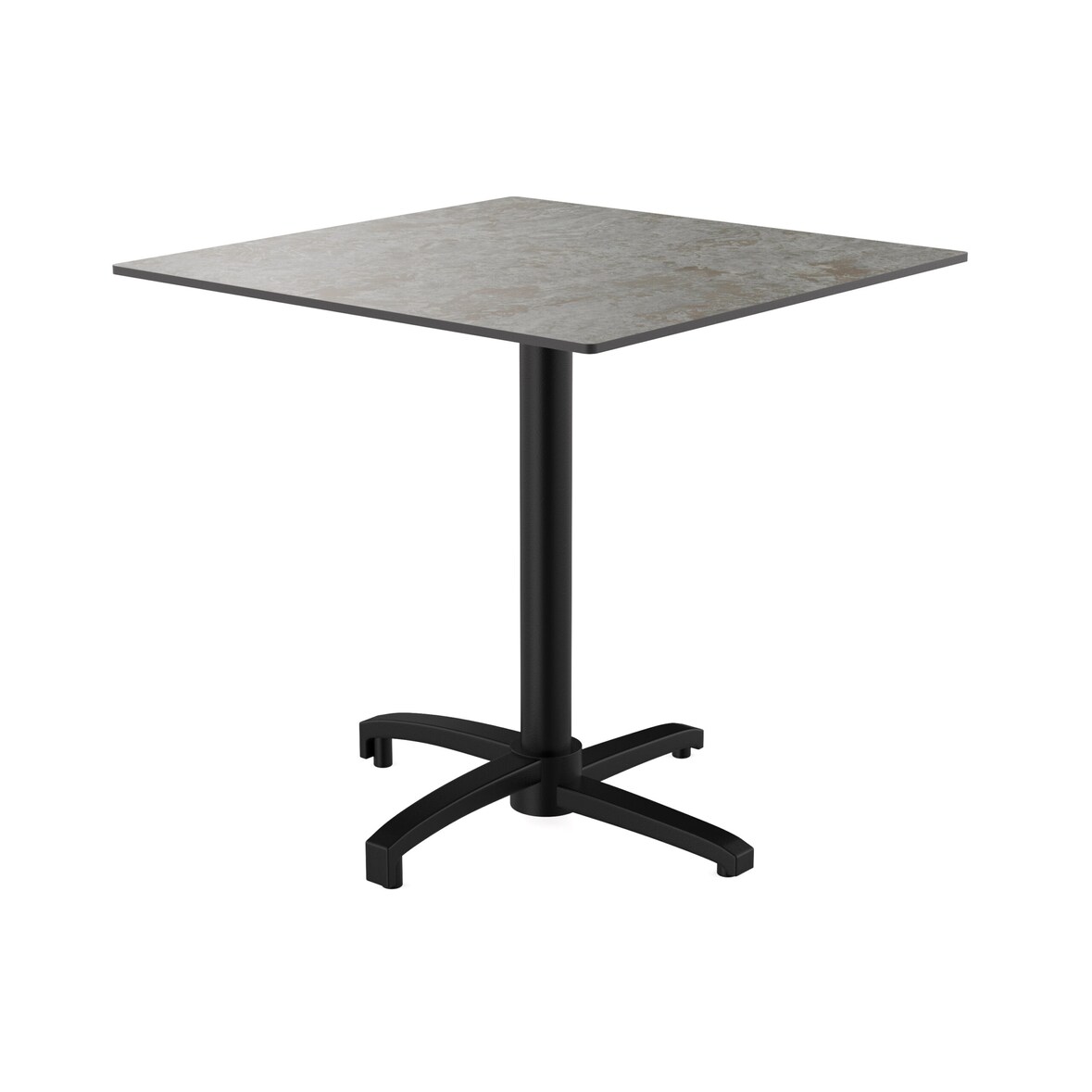 Gastro Outdoor Terrassentisch "Rene" | HPL Compact 80x80 cm | Zement Grau | klappbar
