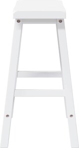 thumbnail of vidaXL Barhocker 2 Stk. Weiß Massivholz Gummibaum