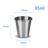 thumbnail of Intirilife 5x Stapelbare Edelstahl Becher in 65 ml - 5.3 x 3.3 x 5.7 cm -Camping Outdoor Metall Becher Tasse Glas Widerverwendbar für Kinder geeignet