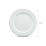 thumbnail of Graniteware | Assiette Ø27cm en acier émaillé | Compatible four et lave-vaisselle | Légère | Empilable | Résiste aux rayures | Blanche