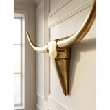 thumbnail of Deko Geweih Bull `L`, Aluminium - Exklusive Wanddekoration. Gold, 125x10x60 cm | Kadima Design