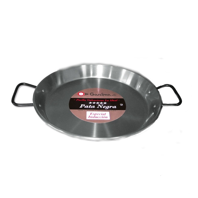GARCIMA Paellera Valenciana para inducción en hierro cepillado Ø 38 cm