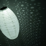 thumbnail of LED Solar Lampions oval Blumenmuster blau 40cm Balkon Terrasse 2St