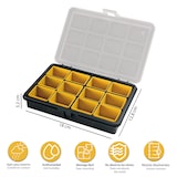 thumbnail of Organizador de plástico com 12 caixas extraíveis no interior L 180 x P 128 x A 32 mm