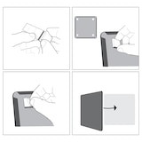 thumbnail of Ardoise Slimline, en acier laqué blanc 22x28 cm
