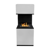 thumbnail of Bioethanolkamin Oslo Bodenbiokamin aus weißem Stahl L38xT38xH100