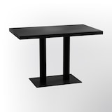 thumbnail of Bistrotisch 110x60 cm  | dunkle Holzoptik |  Gusseisen Gestell