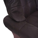 thumbnail of MCA Relaxsessel Calgary 2, Fernsehsessel Sessel, Stoff/Textil 150kg belastbar ~ braun-schwarz, Walnuss-Optik