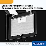 thumbnail of Exquisit KFD 60-9 Duo Inox Kopffrei-Dunstabzugshaube, 60 cm breit, Abluft/Umluft, Touch control, edelstahl