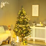 thumbnail of HOMCOM Árvore de Natal Artificial com 150 Luzes LED 650 Ramos e 100 Decorações para Interior Aço Ø106x180 cm Verde