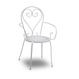 thumbnail of Vacchetti Poltrona metallo new old bianco crema cm49x48h43/59/90