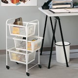 thumbnail of Carro Multiuso 3 Cestos Extraíbles SAN DIEGO de Metaltex. Color Blanco