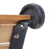 thumbnail of Tuinbank HWC-F98, parkbank houten bank, 2-zits gietijzer hout 125cm 20kg ~ lichtbruin