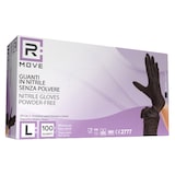 thumbnail of Guanti Nitrile Neri Cf.100 Tg. L Senza Polvere