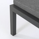 thumbnail of Apoio para os pés do exterior, alumínio reforçado antracite e almofada cinza