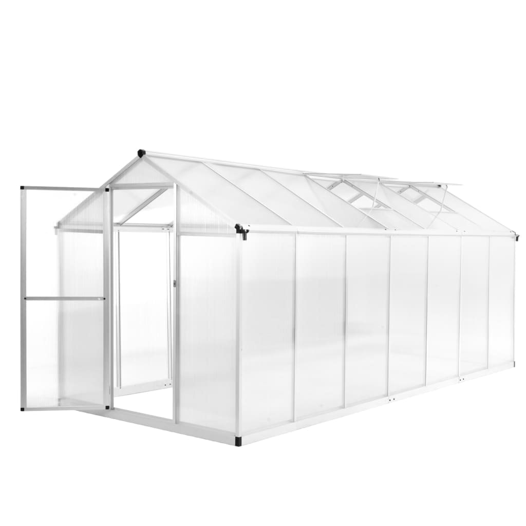 Helloshop26 - Invernadero de aluminio para plantas flores y verduras 421 x 190 x 195 cm 15,6 m³ transparente 02_0044470