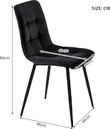 thumbnail of Essgruppe ausziehbar Esstisch mit 4 Samtstühlen 75x160x80 cm Weiß+Schwarz MDF Metall, modernes Set für Küche und Esszimmer