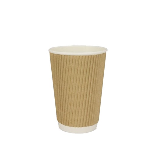500 Premium Coffee to go Becher Thermo Kaffeebecher Ripple Cups 12oz 300ml braun Recycling+PE