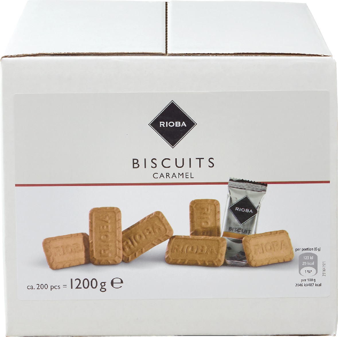 RIOBA Kekse Caramel Cookie 200 Portionen x 6 g (1,2 kg)