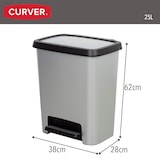 thumbnail of Curver Cubo de basura Compatta 25L metalizado