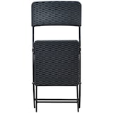 thumbnail of Tarrington House Klapstoel Vanimo, staal/ kunststof, rotanlook, zwart