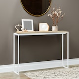 thumbnail of Consola Recibidor iCub Eco-Line 118x30x80cm Blanca en madera maciza de pino acabado envejecido estilo Industrial Box Furniture