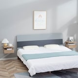 thumbnail of HOMCOM Conjunto de 2 Mesas de Cabeceira Flutuante com 1 Gaveta e Prateleira Aberta com Desenho Moderno  35x32x22,5 cm Carvalho