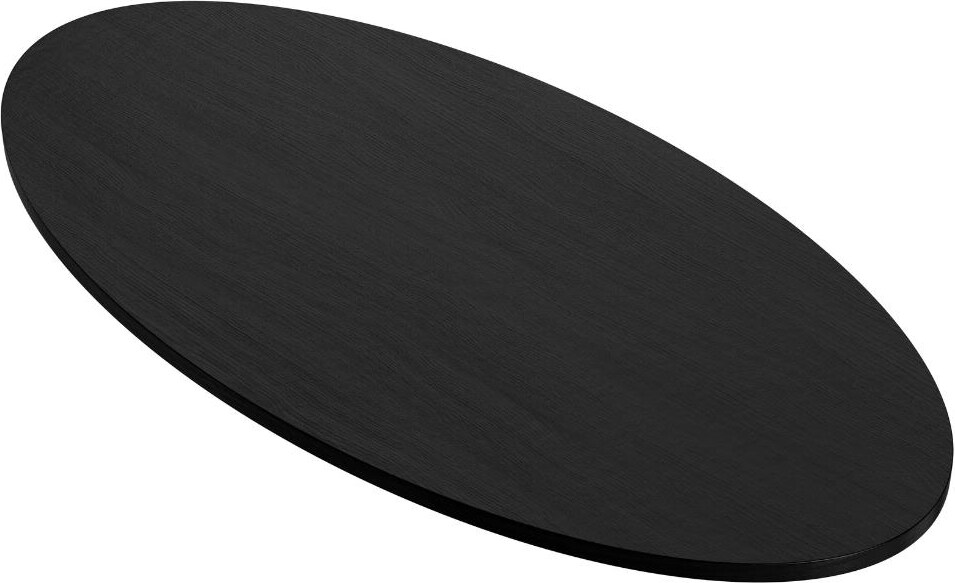 Gastro Tischplatte | Dunkle Holzoptik | 160x90 cm Oval