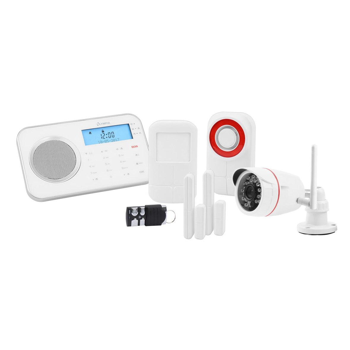 OLYMPIA ProHome 8791 Funk-Alarmanlagen System mit WLAN/GSM und Smart Home Funktionen