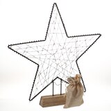 thumbnail of LED Stern Leuchtstern Dekostern Metallstern Weihnachtsstern H: 58cm Timer