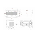 thumbnail of Dmora Credenza Dpoluzz, Buffet da soggiorno, Madia da salotto, Dispensa da cucina, 150x43h75 cm, Quercia e Bianco