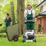 thumbnail of Relaxdays Laubwagen, großer Gartentrolley, klappbare Laubkarre für den Garten, 2 Luftreifen, Laubsack 160 Liter, grün