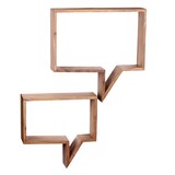 thumbnail of FineBuy 2er Set Wandregale Massivholz Akazie Regal Wand Wandboard Cubes Neu