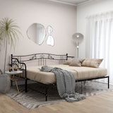 thumbnail of vidaXL Ausziehsofa Bettgestell Schwarz Metall 90x200 cm
