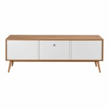 thumbnail of Meuble TV effet bois clair et blanc 150 cm scandinave