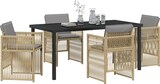 thumbnail of vidaXL 5-teiliges Garten-Dining-Set mit Kissen in Beige aus Poly Rattan