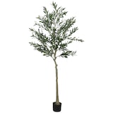 thumbnail of HOMCOM olivo artificial 180 cm planta artificial decorativa grande árbol artificial de interior con 40 aceitunas decoración para hogar oficina verde