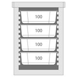 thumbnail of Stalgast Thermobox für 6x GN 1/1, (65 mm), Isolierung aus Polyurethanschaum, Khaki, 86 L, Frontlader