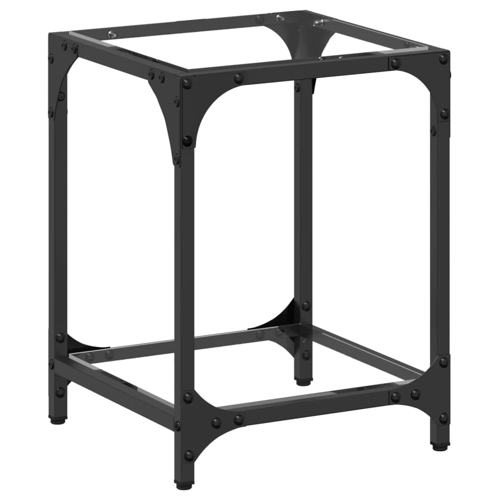 Table basse avec dessus en verre transparent 30x30x40 cm acier Modèle Riviera Dining Élite