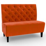thumbnail of Gastro Sitzbank Paris | 160 cm breit | Samtstoff in Orange | Chesterfield | Dinerbank