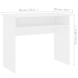 thumbnail of Bureau Blanc 90x50x74 cm Bois d'ingénierie Modèle Nova Chic
