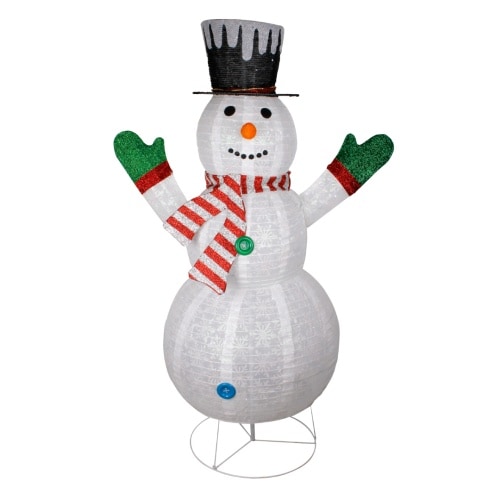 XXXL LED Weihnachtsfigur 180 cm Schneemann Figur beleuchtet Weihnachtsdeko Timer : Schneemann
