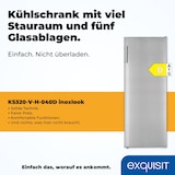 thumbnail of Exquisit Vollraumkühlschrank KS320-V-H-040D inoxlook | Nutzinhalt: 242 L | 5 Glasablagen | LED-Beleuchtung | Ohne Gefrierfach