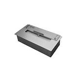 thumbnail of Queimador para lareira a etanol em aço com fibra cerâmica e tampa reguladora de chama 1L