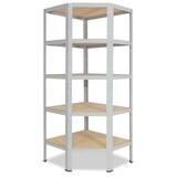 thumbnail of shelfplaza OFFICE 200x70x45 cm Eckregal in lichtgrau mit 5 Böden und 175 kg Traglast pro Boden